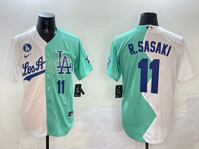 Men Los Angeles Dodgers #11 R Sasaki white 2025 MLB nike jersey style  23->los angeles dodgers->MLB Jersey
